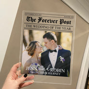 Gift For Couples,Wedding,Love,Gift For Women,Gift For Men,Gift For Wife,Gift For Husband,LGBT - Custom Photo The Wedding Of The Year Newlywed Couples - Personalized Vertical Rectangle Acrylic Plaque