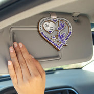 Memorial,Family,Gift For Men,Gift For Women,Sad - Memorial Your Wings Were Ready 3D Effect - Personalized Custom Shaped Car Visor Clip