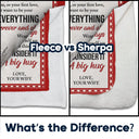 Top Market,Gift For Couples,Old Couples,Gift For Women,Gift For Men,LGBT,Love - 3D Effect Holding Hands Couple I Wish I Could Turn Back The Clock - Personalized Fleece Blanket, Sherpa Blanket