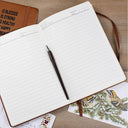 Gift For Women,Gift For Bestie,Gift For Yourself,Gift For Daughter,Happy - Birth Month Flower Watercolor She Is Blessed She Is Strong - Personalized Leather Journal