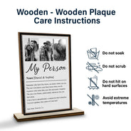 Custom Photo,Gift For Couples,LGBT,Old Couples,Gift For Women,Gift For Men,Gift For Husband,Gift For Wife,Gift For Boyfriend,Gift For Girlfriend,Love - Custom Photo Couple My Person Definition - Personalized Custom Shaped 2-Layered Wooden Plaque