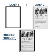 Custom Photo,Gift For Couples,LGBT,Old Couples,Gift For Women,Gift For Men,Gift For Husband,Gift For Wife,Gift For Boyfriend,Gift For Girlfriend,Love - Custom Photo Couple My Person Definition - Personalized Custom Shaped 2-Layered Wooden Plaque