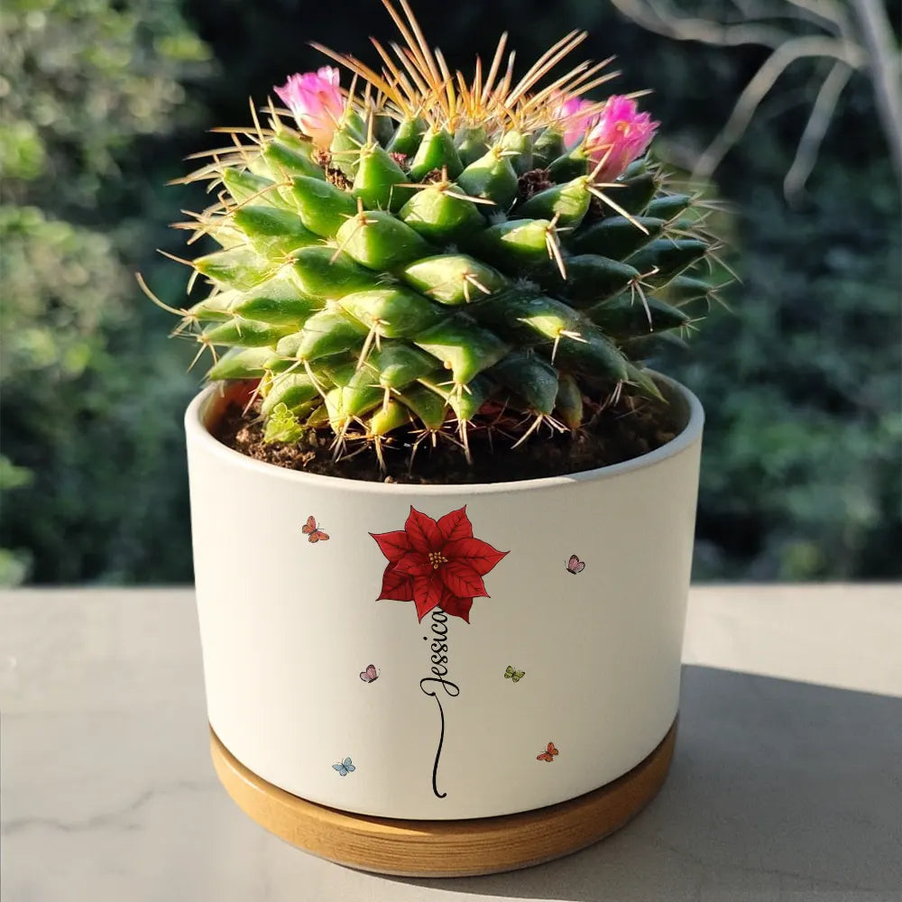 Gift For Daughter,Gift For Women,Happy,Gift For Grandkids,Top Market - Birth Month Flower The Only Thing Better Than Being Your Mother - Personalized Ceramic Plant Pot