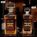 Gift For Brothers,Gift For Sibling,Cousin,Gift For Men,Happy - 3D Metal Effect Once A Brother Always A Brother - Personalized Square Whiskey Bottle