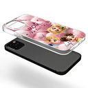 Gift For Grandma,Gift For Mother,Gift For Women,Happy,Vector - Realistic 3D Furry Effect Grandma Mom We Love You - Personalized Clear Phone Case