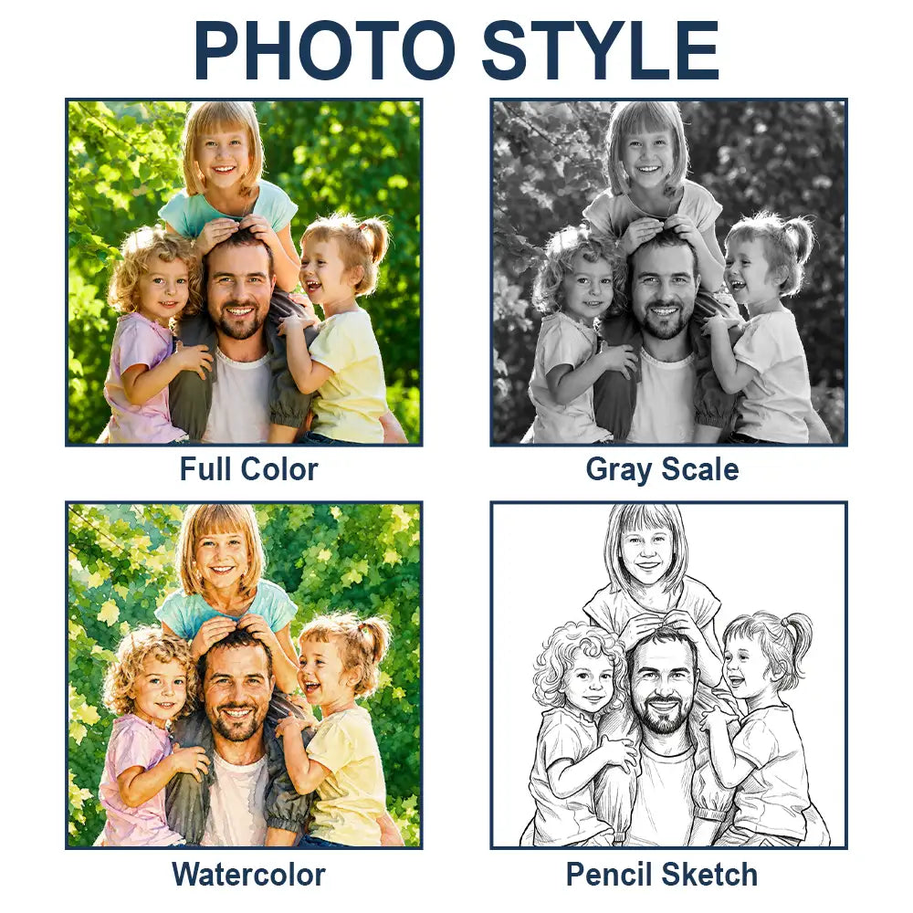 Gift For Father,Top Market,Custom Photo,Photo,Grateful - Custom Photo The Father's Day Times - Personalized Acrylic Car Hanger
