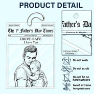 Gift For Father,Top Market,Custom Photo,Photo,Grateful - Custom Photo The Father's Day Times - Personalized Acrylic Car Hanger