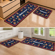 Art Design,Christmas,Custom Photo,Gift For Mother,Gifts For Her,Happy,Pet Lovers,Pet Mom,Photo - Christmas Accessories 3D Cartoon Pet - Christmas Decor Gift For Pet Lovers - Personalized Custom Photo Merry Woofmas Runner Rug