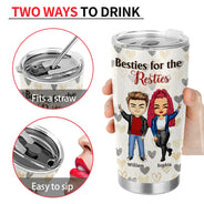 Only True Friends Will Leave Footprints In Your Heart - Gift For Best Friends - Personalized Custom Tumbler