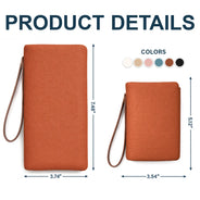Gift For Daughter,Gift For Women,Happy,Gift For Grandkids - Faux Pressed Birth Flower My Daughter Forever - Personalized Tri-Fold PU Leather Wristlet Wallet