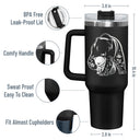 Wander Prints Gift For Mom - Tough As Mama Bear - Black Engraved 40oz Tumbler - Mother's Day Birthday Gift AZCS