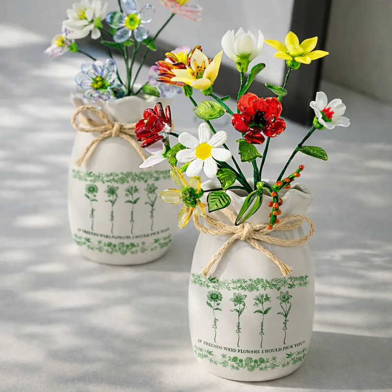 Gift For Bestie,Best friends' Hobby,Happy - Take A Long Time To Grow Old Friend - Personalized Glass Birth Month Flower