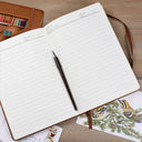 Teacher, Back To School - Teacher Alphabet Bookshelf Letter - Personalized Leather Journal