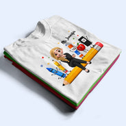 Top Market,Adorable,Teacher,Back To School,Vector - Teacher Life Happy To See Your Face - Personalized T Shirt