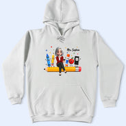 Top Market,Adorable,Teacher,Back To School,Vector - Teacher Life Happy To See Your Face - Personalized T Shirt