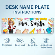 Teacher,Gift For Yourself - Teacher Name Plate Office Decor - Personalized Desk Name Plate