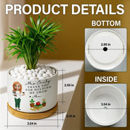 Teacher, Happy - Teacher Thank You For Helping Me Grow - Personalized Ceramic Plant Pot
