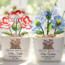 Back To School,Hunting,Teacher,Grateful,Icon - Teacher Thank You For Helping Me Grow - Personalized Glass Flower Plant Pot