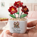 Teacher Thank You For Helping Me Grow - Personalized Glass Flower Plant Pot