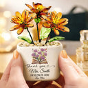 Teacher Thank You For Helping Me Grow - Personalized Glass Flower Plant Pot