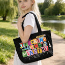 Top Market,Devoted,Christian,Teacher,Back To School,Custom Text - Teaching Is My Ministry - Personalized Corduroy Tote Bag