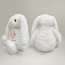 New Dad,New baby,New Mom - Text Pattern My First Easter - Personalized Soft Toy Bunny
