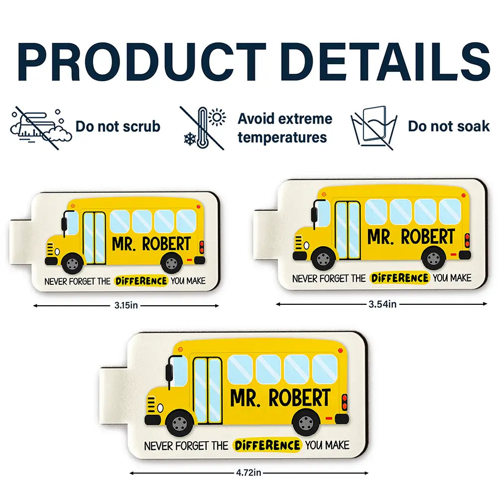 Grateful,Back To School,Custom Text - Thank You Bus Driver For The Sweet Ride - Personalized Custom Shaped Leather Keychain