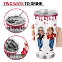 Gift For Bestie,Gifts For Colleagues,Gift For Sisters,Gift For Sibling,Happy - Thank You For Being My Unpaid Therapist Bestie Sibling - Personalized Tumbler