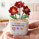 Thank You For Helping Us Grow - Personalized Glass Flower Plant Pot
