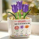Thank You For Helping Us Grow - Personalized Glass Flower Plant Pot