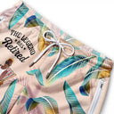 Humorous,Gift For Men,Beach,Gift For Yourself,Summer,Retirement,Vector,Custom Text - The Legend Has Retired - Personalized Swim Trunks With Liner