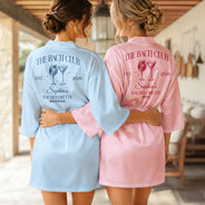 Gift For Yourself,Gift For Women,Summer,Bachelorette,Cozy,Icon - The Bach Club Bachelorette Party - Personalized Satin Robe