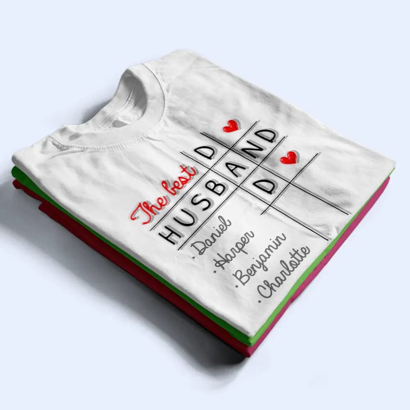 Gift For Father,Happy - The Best D Husband Dad Funny Kid Name Word Game - Personalized T Shirt