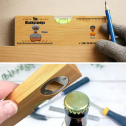 Afro Dad,Gift For Father,Gift For Grandpa,Gift For Men,Happy,Vector -  The Blackfather We Love You Beyond Measure - Personalized Bottle Opener Wood Level
