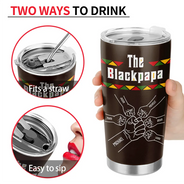 Afro Dad,Gift For Men,Gift For Father,Gift For Grandpa,Happy,Top Market,Top Market,Icon - The Blackfather Fist Bump - Personalized Tumbler