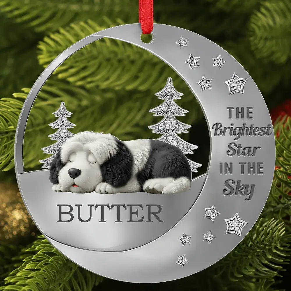The Brightest Star In The Sky - Personalized Metal Ornament