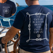 Top Market, Confident, Gift For Men, Gift For Yourself, Summer, Icon - The Captain Is Always Right - Personalized T Shirt
