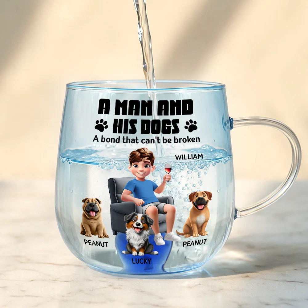 Cat Lovers,Cat Mom,Cat Dad,Happy - The Catmother A Girl And Her Cat 3D Effect - Personalized Gradient Glass Mug