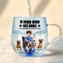 Cat Lovers,Cat Mom,Cat Dad,Happy - The Catmother A Girl And Her Cat 3D Effect - Personalized Gradient Glass Mug