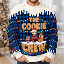 Christmas,Family,Icon,Happy - The Cookie Crew Family - Personalized Unisex Ugly Sweater