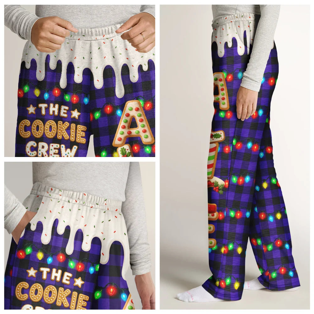 Top Market, Christmas, Family, Icon, Happy - The Cookie Crew Family Gingerbread Name - Personalized Sweatpants
