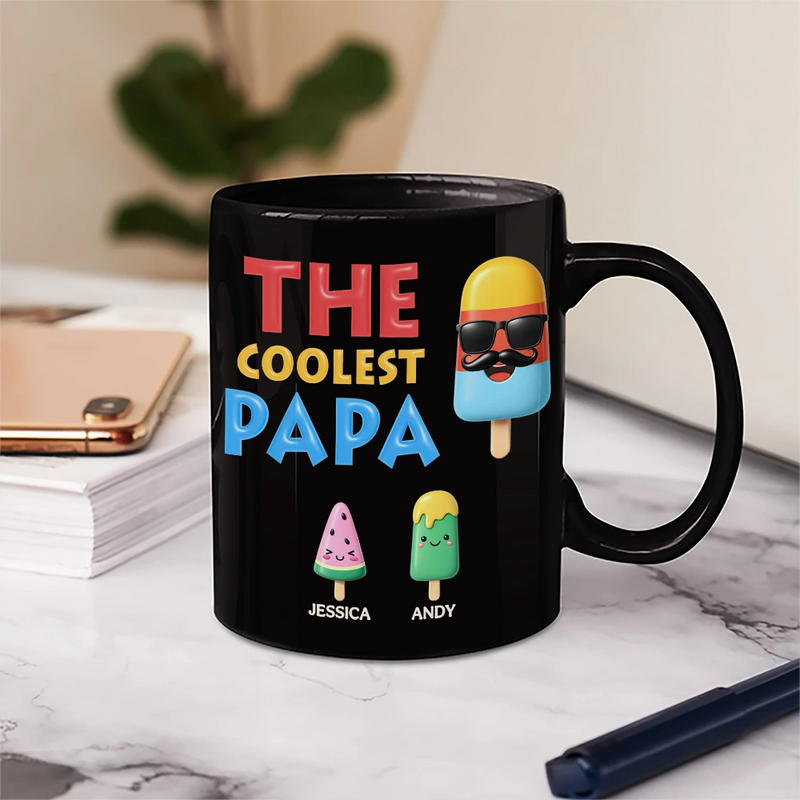 Gift For Husband,Gift For Yourself,Gift For Men,Gift For Father,Gift For Grandpa,Non-Eng,Icon,Humorous - The Coolest Pop Grandpa Dad - Personalized Mug