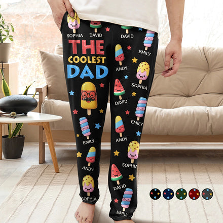 The Coolest Pop Grandpa Dad - Personalized Pajama Pants