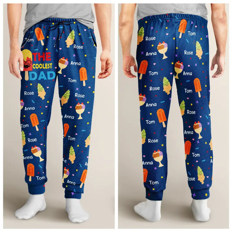 Gift For Grandpa,Gift For Grandparents,Gift For Grandma,Gift For Father,Gift For Mother,Happy - The Coolest Pop Nana - Personalized Pajama Pants