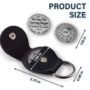 Gift For Couples,Love,Happy - The Day We Became Us Circle Date Anniversary Reminder - Personalized Leather Pocket Hug