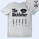 Gift For Father,Happy,Dad's Hobby,Non-Eng,Humorous - The Dockfather Nautical Dad Custom Kid Name - Personalized T Shirt