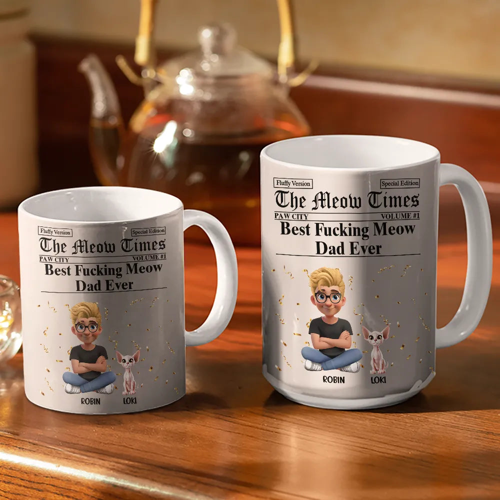 Dog Lovers,Dog Mom,Dog Dad,Funny - The Dog Times Best Dog Mom Ever - Personalized White Edge-to-Edge Mug