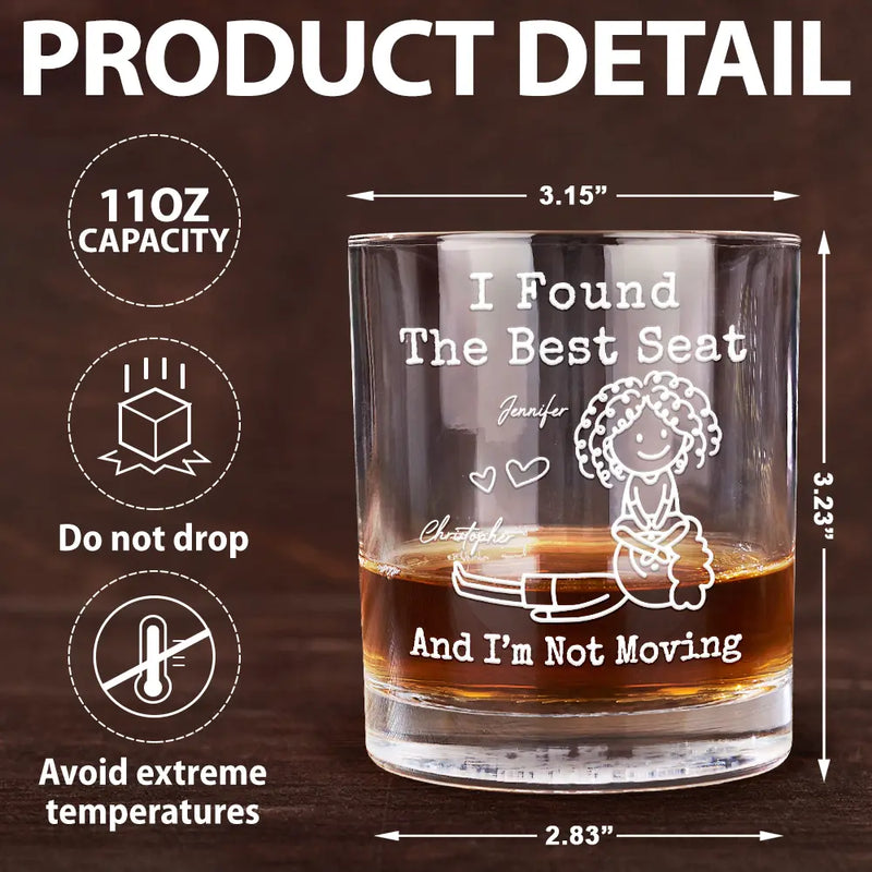 Gift For Husband,Gift For Boyfriend,Gift For Couples,Funny - The Face I Want To Sit On Stick Figures Funny Couple - Personalized Whiskey Glass