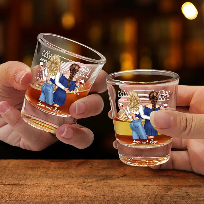 Gift For Bestie - The Glue Holding Together - Personalized Shot Glass