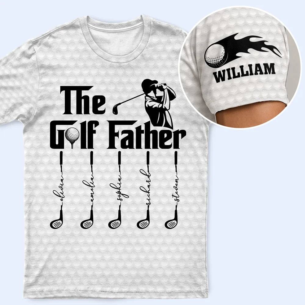 Gift For Father,Golf,Non-Eng,Icon,Proud - The Golf Father - Personalized Full Print T Shirt